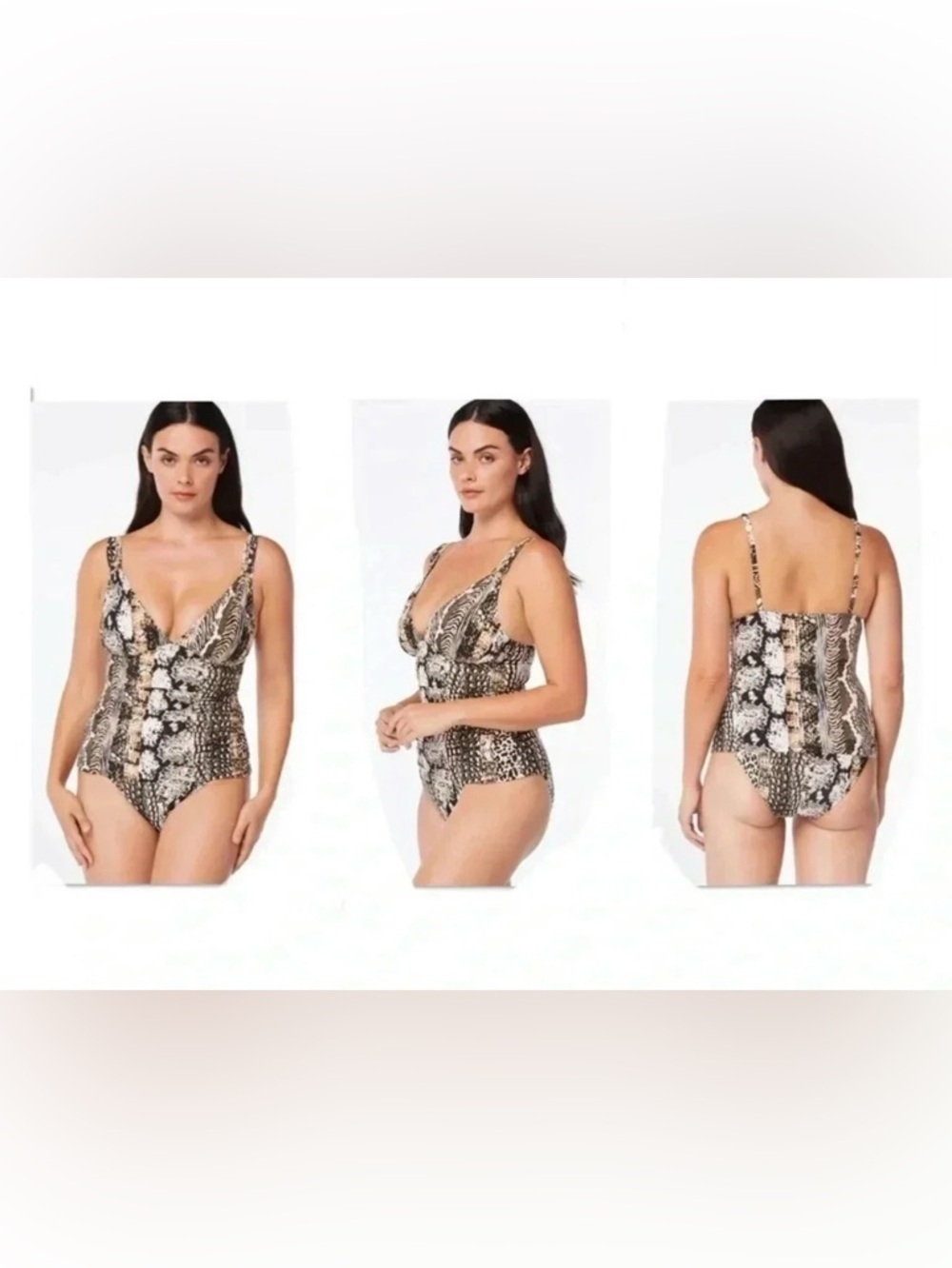 BLEU ROD BEATTIE WALK ON THE WILD SIDE TANKINI TOP AND HIGH WAIST BOTTOM